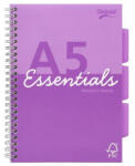 Pukka Pad Spirálfüzet, A5, vonalas, 100 lap, PUKKA PAD Unipad Essentials Project Book, vegyes (ESS-PROBA5AST)