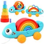 HOLA Rainbow chameleon puzzle montessori pyramid ZA4532