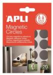 Apli Cercuri adezive, magnetice, 20 buc/pachet, față-verso, APLI