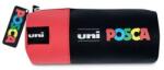 UNI Mitsubishi Pencil Penar cilindric UNI "Posca", roșu Penar