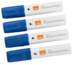 Nobo Marker pentru tablă, vârf tăiat, 10 mm, NOBO "Glide", albastru, 4 buc