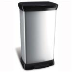 Keter Coș de gunoi, cu pedală, efect metalic, 50 l, CURVER Cos de gunoi