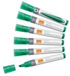 Nobo Marker pentru tablă albă, vârf teșit, 4 mm, NOBO, verde, 10 buc