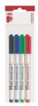 ICO Marker pentru tablă albă și flipchart, 1-1, 5 mm, conic, ICO "Slim M", 4 culori diferite, 4 buc