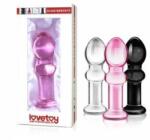  Pink glass anal plug spill head 11, 5cm