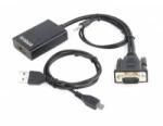 Gembird adaptador vga a hdmi con audio jack 3.5mm 0.15m negro a-vga-hdmi-01