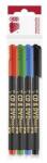 ICO Marker permanent pentru CD/DVD, set, 0, 5 mm, ICO, 4 culori diferite, 4 buc