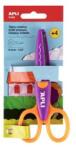 APLI Foarfece creative, curbate, APLI Kids „Curvate, violet-portocaliu