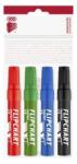 ICO Markere pentru flipchart, set, 1-4 mm, vârf teșit, ICO "Artip 12", 4 culori diferite, 4 buc