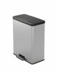 Keter Coș de gunoi, pedală, plastic reciclat, 65 l, CURVER „Deco bin, negru/argintiu Cos de gunoi