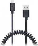 Connect IT Wirez Apple Lightning - USB spiral flexible cable, 1.2 m, black
