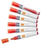 Nobo Marker pentru tablă albă, vârf teșit, 4 mm, NOBO, roșu, 10 buc