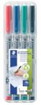STAEDTLER Marker nepermanent, set, OHP, 0, 6 mm, STAEDTLER "Lumocolor® 316 F", 4 culori diferite, 4 buc