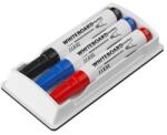 ICO Marker pentru tablă albă și flipchart, 1-3 mm, conic, ICO "11 XXL", 3 culori diferite + racletă