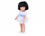 Jokomisiada Lovely Girl Doll with Black Short Hair in White Dress 33cm ZA5850
