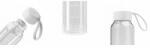 WESSPER 500ml transparent motivational glass water bottle