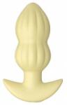 Cuties Vibrating Plug Yellow - Compact Silicone Model, 7 Modes, 8 cm