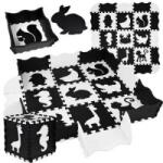 Jokomisiada Foam mat - Contrast puzzle for babies ANIMALS 120x120cm ZA4783