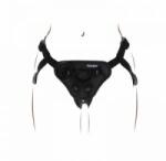 Boss of Toys Get Real Adjustable Strap-On Harness Black - Universal Fit, 3 Silicone Rings
