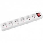 Office Products Anti-Surge Power Strip 6 Sockets 5 m White (13116541-14)