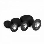 Boss of Toys EasyToys Silicone Anal Trainer Set with Decorative Gem Black 3 pcs