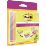 Post-it 3M Multi Adhesive Cube POST-IT_ Super Sticky (2014-SC-BYFG) , 76x76mm, 4x75 cards. , mix colors