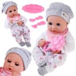Jokomisiada BOBAS doll 32cm with moving eyes + feeding accessories ZA5833