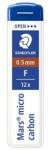 STAEDTLER Grafitfilc, F, 0, 5 mm, STAEDTLER "Mars Micro Carbon250", 12 db