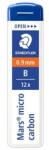 STAEDTLER Grafitfilc, B, 0, 9 mm, STAEDTLER "Mars Micro Carbon 250", 12 db