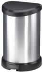Keter Szemetes, pedállal, fémhatású, 15 l, CURVER