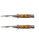 Depox Pachet doua bricege de vanatoare Italian Spirit, otel inoxidabil, 22.5 cm, maro (0438)