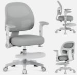 Mark Adler Scaun pivotant pentru copii Mark Adler Junior 5.0 Grey, Inaltime reglabila, Suport pentru picioare reglabil pe inaltime, Roti gravitationale, Spuma, Rotatie la 360 de grade, Ergonomic (Gri) (MA-JUNIOR