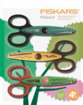 Fiskars gyermek olló készlet - mocsári állatok (1003845), kreatív mintavágás gyerekeknek