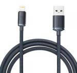Baseus Cablu pentru incarcare si transfer de date Baseus Crystal Shine, USB/Lightning, 2.4A, 2m, Negru
