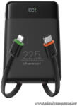Charmast W1202 10000 mAh Power Bank - 22, 5W PD 3.0 gyorstöltés, beépített kábelek, 6 kimenet (6977525751868)