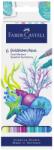 Faber-Castell Set 6 buc. marker solubil 2 capete Tropical Collection Scoici Faber-Castell Goldfaber (FC164509)