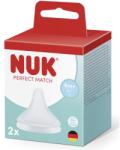 Nuk Pm Tetina Silicon 0+ Flux S 2buc (4008600445586)