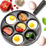 Retoo Palacsintasütő Tojás Pancakes Palacsintasütő 30CM Indukciós Gáz 7 Mélyedés (GAZ 30.5CM)