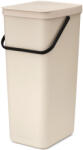 Brabantia Sort & Go Waste Bin konyhai szemetes, 40L, műanyag, világos bézs