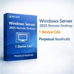 Microsoft Windows Server 2025 RDS, 1 Device CAL, Perpetual, NonProfit (DG7GMGF0PWHB:0001)