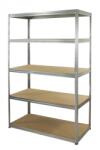 Apolcod FUTUR PLUS horganyzott fém polcrendszer - 180x120x60 cm - 5 polcos - 1250 kg teherbírás