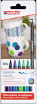 edding Ecsetirón porcelán marker 1-4mm, kerek Edding 4600/6, 6 cool klf. szín (67468) - irodaszerpiac