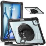  Strap Tartós borítás átlátszó hátlappal és vállpánttal iPad Air 11 (2024/25/26)/Air (2022)/(2020) iPad Air 11 (2024/25/26)/Air (2022)/(2020) - Fekete (6602007508A)