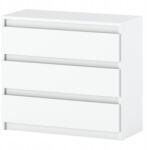 Stiv-Meble Komód Fehér 3 fiókkal 80 CM Rtv szekrény Nappali bútor Loft komód (Komoda Biała Komoda Z Szufladami Szafka Rtv)