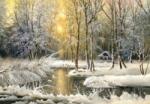 NORIMPEX - Puzzle Tablou Diamant: Pădure cu o colibă singuratică 30x40cm - 1 - 39 piese