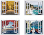 AdTrend Set 4 tablouri decorative olegrafie pe panza Peisaje 70 x 50 cm (107450)