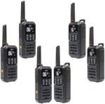 PNI Kit 6 statii radio portabile PNI PMR R80 PRO 0.5W, 16 canale, Waterproof IP67, cu lanterna LED, buton SOS, VOX, USB-C (PNI-R80-6) Statii radio