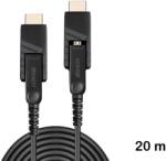 Lindy Cablu hibrid micro-HDMI 4K60 cu fibrÄ opticÄ de 20 m, cu conectori HDMI Či DVI detaČabili, Lindy 38321 (38321)