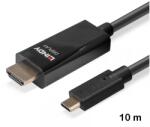 Lindy Cablu adaptor USB tip C la HDMIÂŽ 4K60 de 10 m cu HDR, Lindy 43317 (43317)