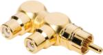 AudioQuest Splitter RCA tip Y, tata - 2x mama, Audioquest M22F-HRD, placat cu aur (M22F-HRD)